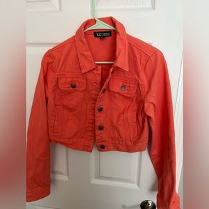 Long sleeve coral jean jacket